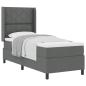 Preview: Boxspringbett mit Matratze Dunkelgrau 90x190 cm Stoff