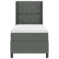 Preview: Boxspringbett mit Matratze Dunkelgrau 90x190 cm Stoff