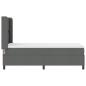 Preview: Boxspringbett mit Matratze Dunkelgrau 90x190 cm Stoff