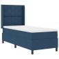Preview: Boxspringbett mit Matratze Blau 90x190 cm Stoff