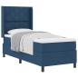 Preview: Boxspringbett mit Matratze Blau 90x190 cm Stoff