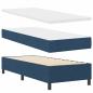 Preview: Boxspringbett mit Matratze Blau 90x190 cm Stoff