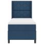 Preview: Boxspringbett mit Matratze Blau 90x190 cm Stoff
