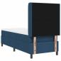 Preview: Boxspringbett mit Matratze Blau 90x190 cm Stoff