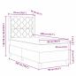 Preview: Boxspringbett mit Matratze Blau 90x200 cm Stoff