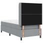 Preview: Boxspringbett mit Matratze Hellgrau 100x200 cm Stoff