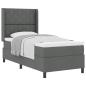 Preview: Boxspringbett mit Matratze Dunkelgrau 100x200 cm Stoff