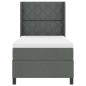 Preview: Boxspringbett mit Matratze Dunkelgrau 100x200 cm Stoff