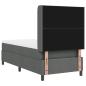 Preview: Boxspringbett mit Matratze Dunkelgrau 100x200 cm Stoff