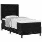 Preview: Boxspringbett mit Matratze Schwarz 100x200 cm Stoff