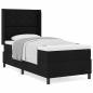 Preview: Boxspringbett mit Matratze Schwarz 100x200 cm Stoff