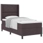 Preview: Boxspringbett mit Matratze Dunkelbraun 100x200 cm Stoff