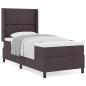 Preview: Boxspringbett mit Matratze Dunkelbraun 100x200 cm Stoff