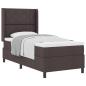 Preview: Boxspringbett mit Matratze Dunkelbraun 100x200 cm Stoff