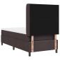 Preview: Boxspringbett mit Matratze Dunkelbraun 100x200 cm Stoff
