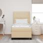 Preview: Boxspringbett mit Matratze Creme 100x200 cm Stoff