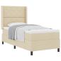 Preview: Boxspringbett mit Matratze Creme 100x200 cm Stoff