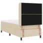 Preview: Boxspringbett mit Matratze Creme 100x200 cm Stoff