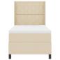 Preview: Boxspringbett mit Matratze Creme 100x200 cm Stoff