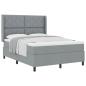 Preview: Boxspringbett mit Matratze Hellgrau 140x200 cm Stoff