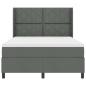 Preview: Boxspringbett mit Matratze Dunkelgrau 160x200 cm Stoff