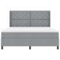 Preview: Boxspringbett mit Matratze Hellgrau 180x200 cm Stoff