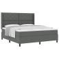 Preview: Boxspringbett mit Matratze Dunkelgrau 180x200 cm Stoff