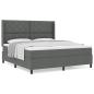 Preview: Boxspringbett mit Matratze Dunkelgrau 180x200 cm Stoff