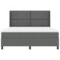 Preview: Boxspringbett mit Matratze Dunkelgrau 180x200 cm Stoff