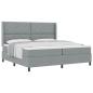 Preview: Boxspringbett mit Matratze Hellgrau 200x200 cm Stoff
