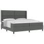Preview: Boxspringbett mit Matratze Dunkelgrau 200x200 cm Stoff