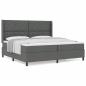 Preview: Boxspringbett mit Matratze Dunkelgrau 200x200 cm Stoff