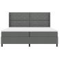 Preview: Boxspringbett mit Matratze Dunkelgrau 200x200 cm Stoff