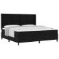 Preview: Boxspringbett mit Kissen Schwarz 200 x 200 cm Stoff