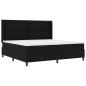 Preview: Boxspringbett mit Kissen Schwarz 200 x 200 cm Stoff