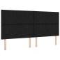 Preview: Boxspringbett mit Kissen Schwarz 200 x 200 cm Stoff