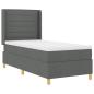 Preview: Boxspringbett mit Matratze Dunkelgrau 80x200 cm Stoff