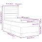 Preview: Boxspringbett mit Matratze Schwarz 80x200 cm Stoff