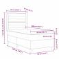 Preview: Boxspringbett mit Matratze Hellgrau 90x200 cm Stoff