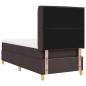 Preview: Boxspringbett mit Matratze Dunkelbraun 90x200 cm Stoff