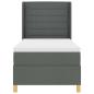 Preview: Boxspringbett mit Matratze Dunkelgrau 100x200 cm Stoff