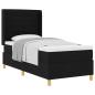 Preview: Boxspringbett mit Matratze Schwarz 100x200 cm Stoff