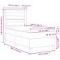 Preview: Boxspringbett mit Matratze Schwarz 100x200 cm Stoff