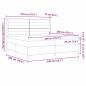 Preview: Boxspringbett mit Matratze Dunkelgrau 200x200 cm Stoff