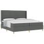 Preview: Boxspringbett mit Matratze Dunkelgrau 200x200 cm Stoff