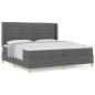 Preview: Boxspringbett mit Matratze Dunkelgrau 200x200 cm Stoff