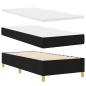 Preview: Boxspringbett mit Kopfteil Schwarz 90 x 200 cm Stoff
