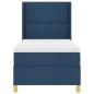 Preview: Boxspringbett mit Matratze Blau 90x200 cm Stoff