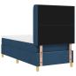 Preview: Boxspringbett mit Matratze Blau 90x200 cm Stoff