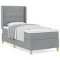 Preview: Boxspringbett mit Matratze Hellgrau 100x200 cm Stoff